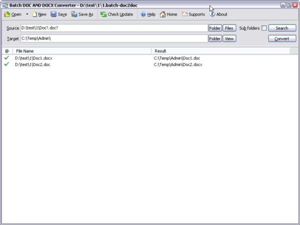 Batch DOC and DOCX Converter