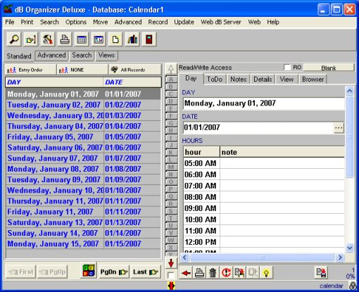 Calendar Organizer Deluxe
