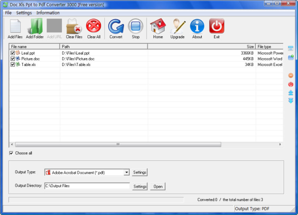 Doc Xls Ppt to Pdf Converter 3000