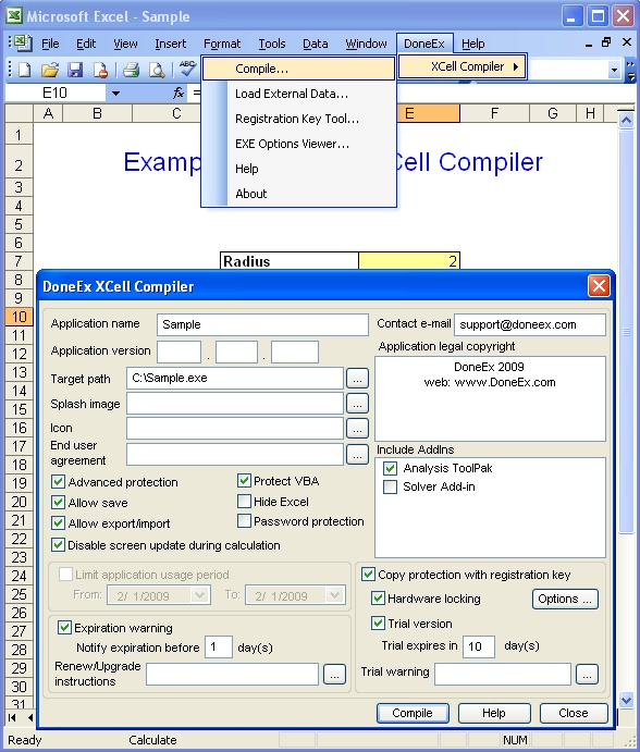 DoneEx XCell Compiler