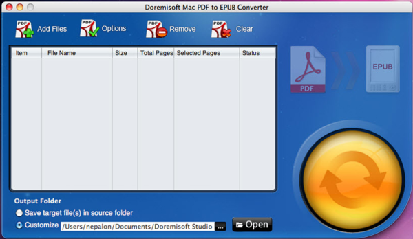 Doremisoft PDF to EPUB Converter for Mac