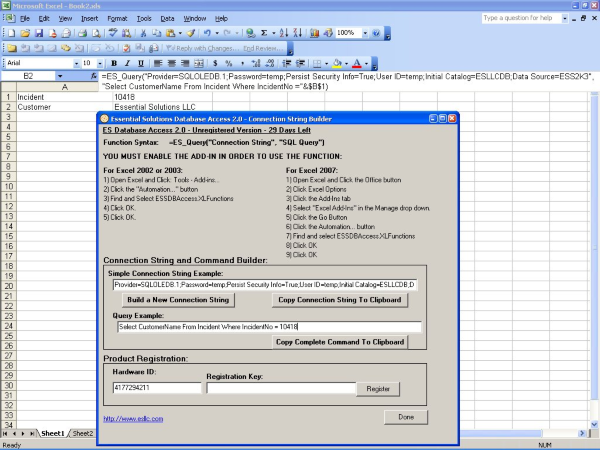 ES DataBase Access