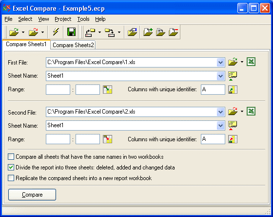 Excel Compare