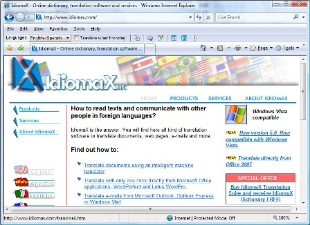 IdiomaX Web Translator