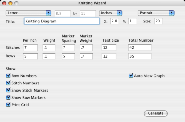 Knitting Wizard for Mac