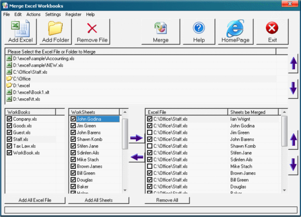 Merge Excel Workbooks