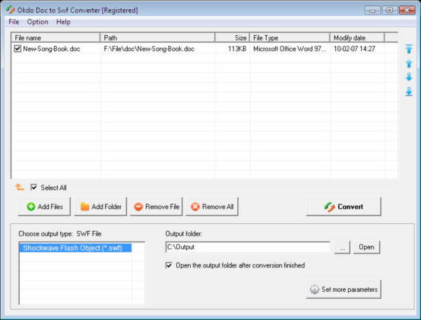 Okdo Doc to Swf Converter