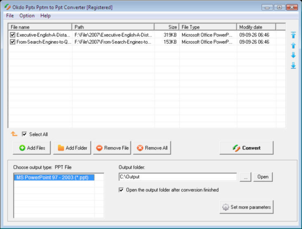 Okdo Pptx Pptm to Ppt Converter