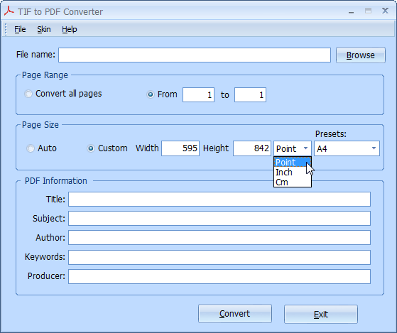 PDFArea TIF to PDF Converter