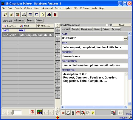 Request Organizer Deluxe