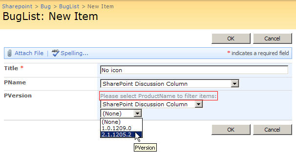 SharePoint Cascaded Lookup