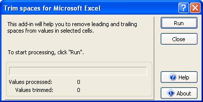 Trim Spaces for Microsoft Excel