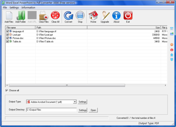 Word Excel PowerPoint to Pdf Converter