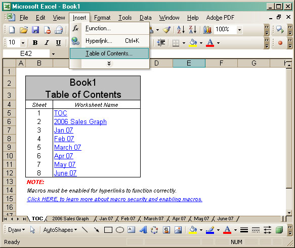 Workbook TOC