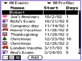 OurAgenda Calendar event manager(Palm OS)