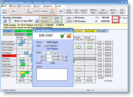 Able Staff Scheduler