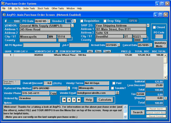 AnyPO: Purchase Order System