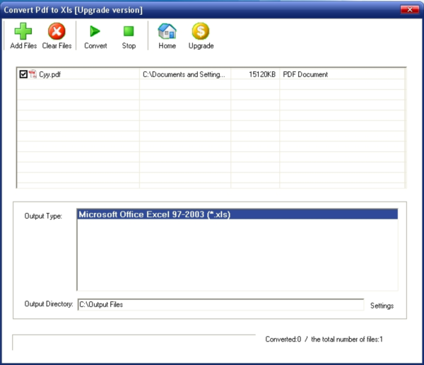 Convert Pdf to Xls