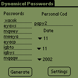 Dynamical Passwords for PPC