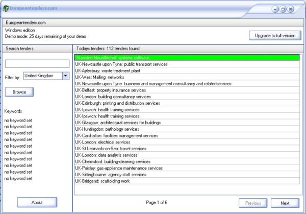 Europeantenders Windows Edition