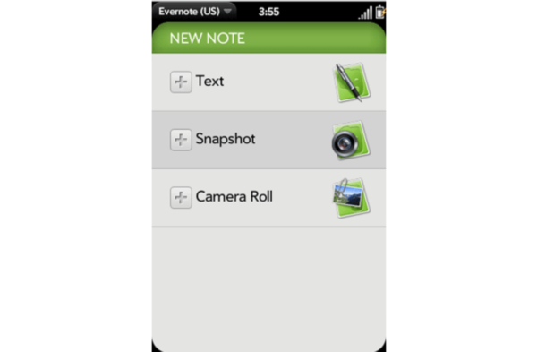 Evernote for Palm