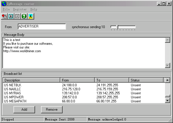 IpMessage caster