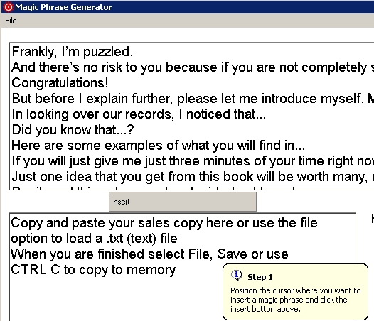 Magic Phrase Generator