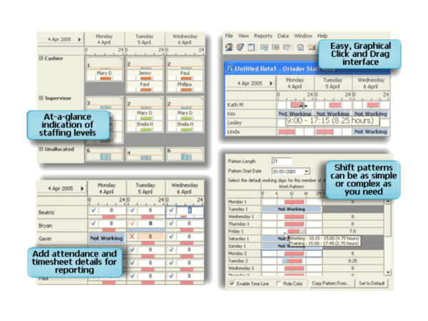 Oriador Staff Scheduling