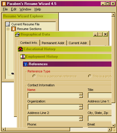 Paraben's Resume Wizard
