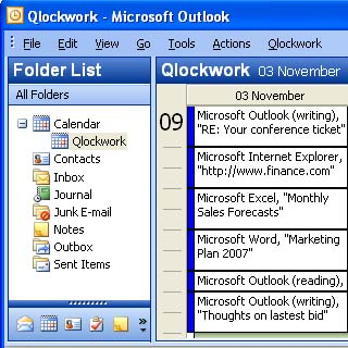 Qlockwork Time Tracker