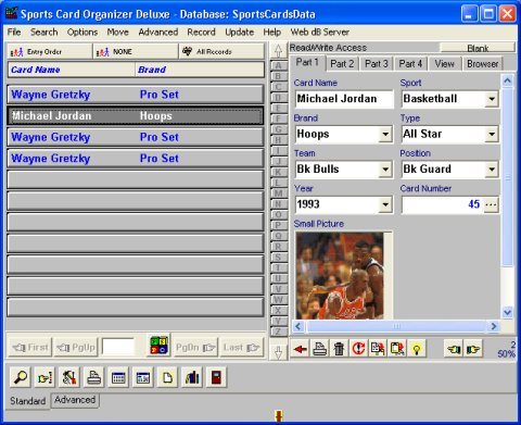 Sports Card Organizer Deluxe