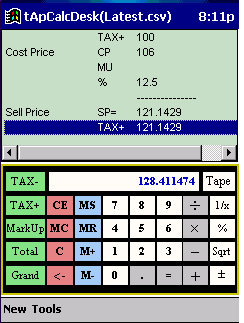 tApCalc Desk tape calculator(Arm & xScale)