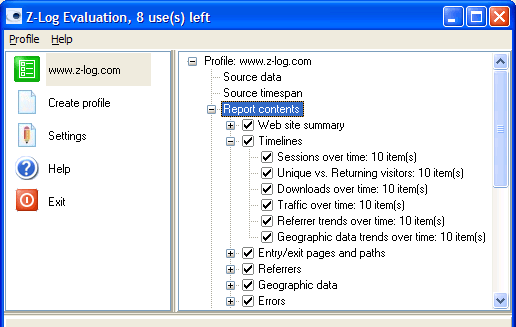 Z-Log Webserver Log Analyzer