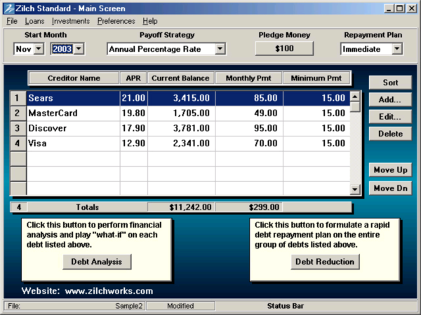 Zilch Standard - Debt Reduction