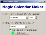 Magic Calendar Maker