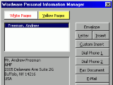 Wordware Personal Information Manager for Word