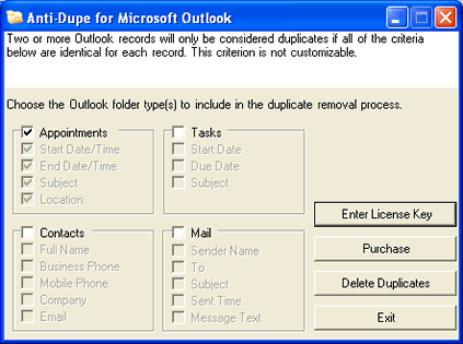 Anti-Dupe for Microsoft Outlook