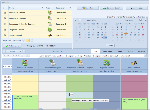 Booking System For Lawn Service