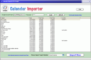 Calendar Importer for Google