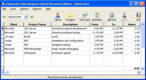 Advanced Time Reports Personal