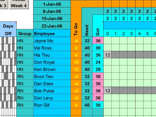 Easy Hour Assignments with Excel