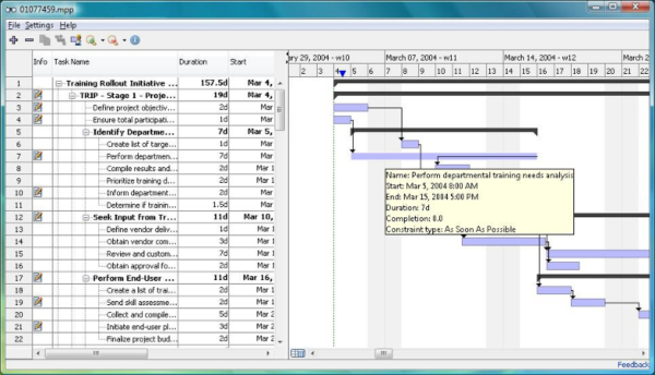 Free Microsoft Project Viewer