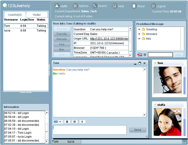 123 Live Help Chat Server Software