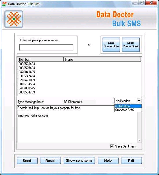 Cell Phone Bulk SMS Utility