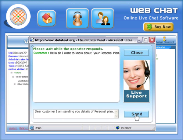 Chat Live With Online Customers