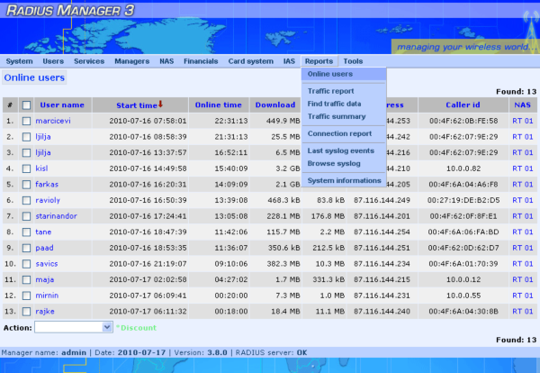 Radius Manager