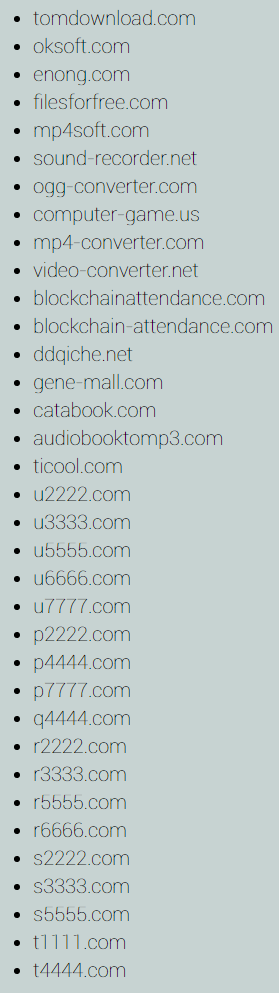 Top Domain List