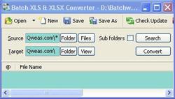 Batch XLS and XLSX Converter
