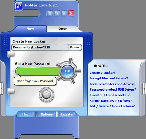 FolderLock Options