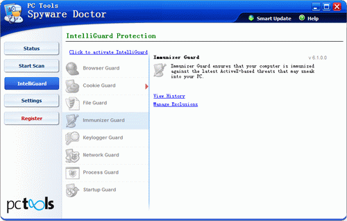 IntelliGuard Setup Window